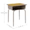 Flash Furniture HERCULES Student Desk w/Open Front Metal Book Box, Maple Desktop, Silver Frame and Navy Stack Chair FD-DESK-GMP-SCH3NB-GG - alternate 8